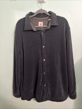 Copper Key Dark Navy Snap-Front Fleece Shirt Jacket